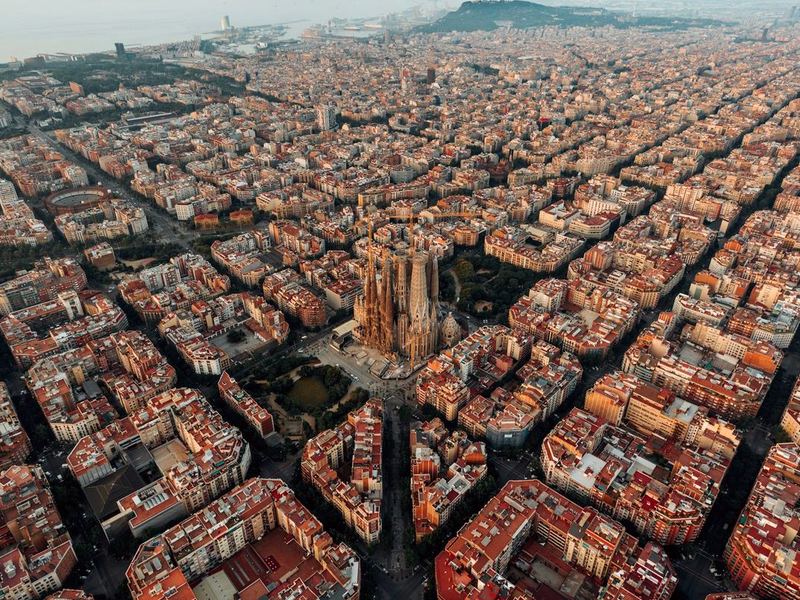 La cuadrícula del Eixample de Barcelona