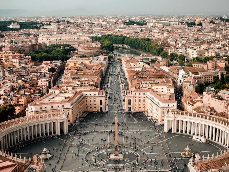 La plaza de San Pedro del Vaticano