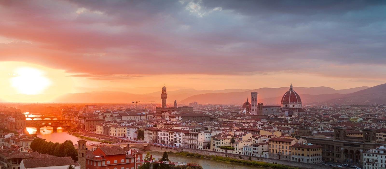 Florencia al atardecer desde el Piazzale Michelangelo