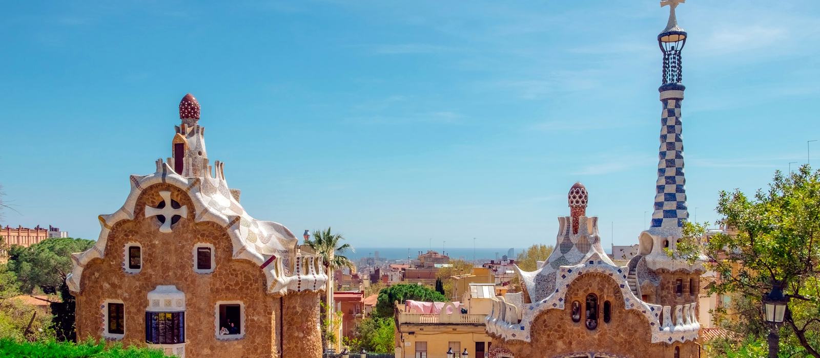 Los pabellones del Park Güell de Barcelona